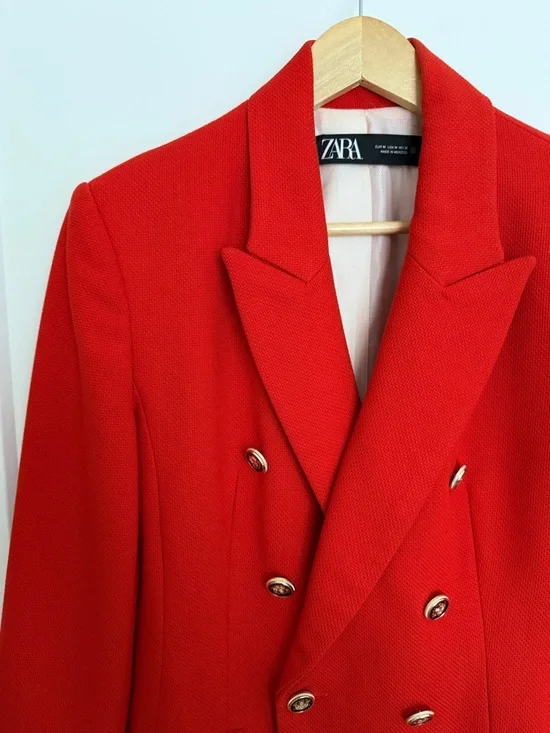 Zara - Tailored Double Breasted Blazer - Picture 3 of 13